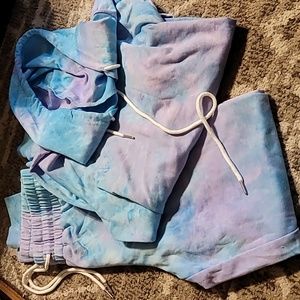 Blue/Purple 2 piece jumpsuit